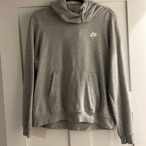 Nike grey cowl neck hoodie